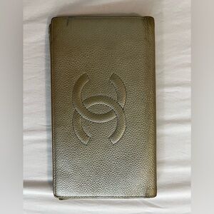 Chanel long Wallet Silver Wallet